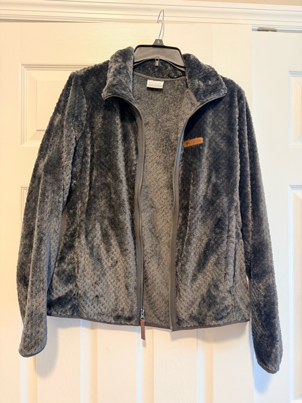 Columbia Plush Full-Zip Teddy Jacket in Charcoal